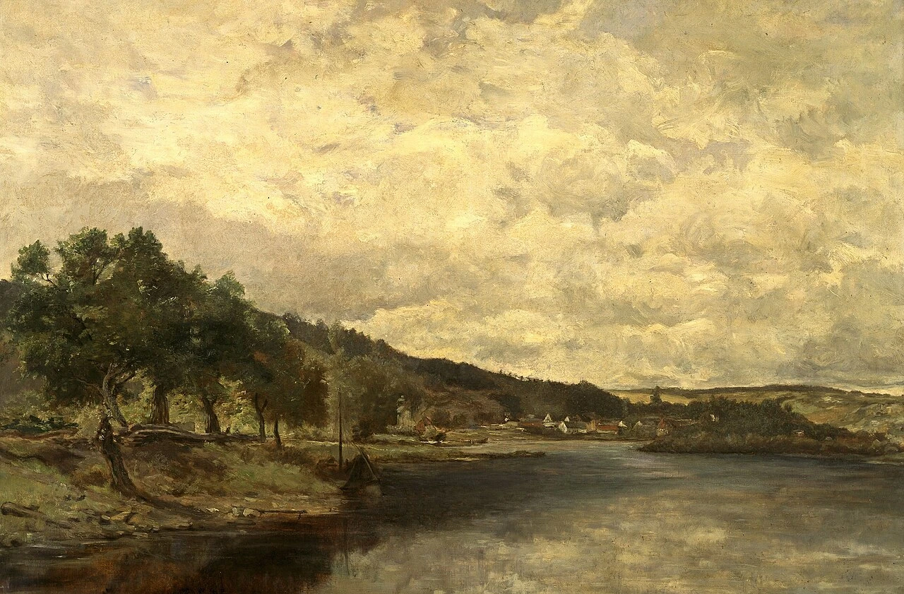 1837-Hippolyte Emmanuel Boulenger - Il fiume Mosa ad Anseremme
